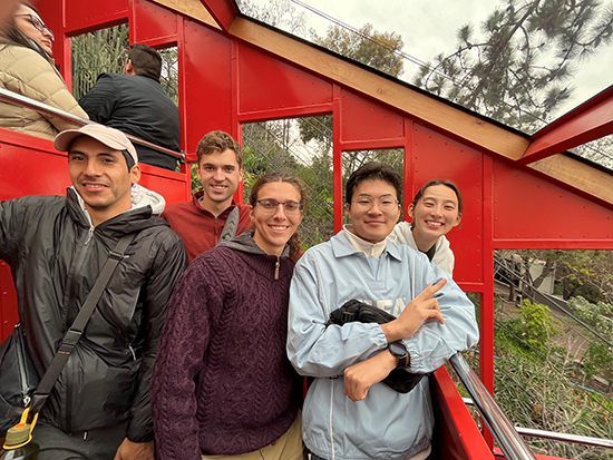 A second group in the funicular